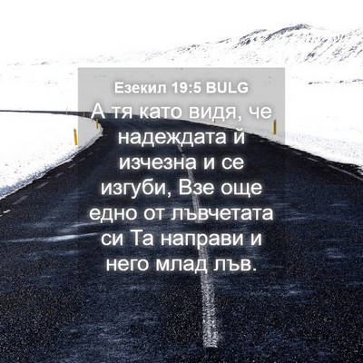 Picture 04 - Езекил 19:5 BULG - А тя като видя, че - Bible Verse Picture