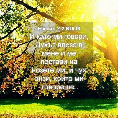 Picture 04 - Езекил 2:2 BULG - И като ми говори, Духът - Bible Verse Picture
