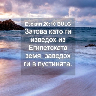 Picture 04 - Езекил 20:10 BULG - Затова като ги изведох из - Bible Verse Picture