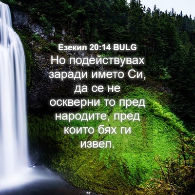 Picture 04 - Езекил 20:14 BULG - Но подействувах заради - Bible Verse Picture