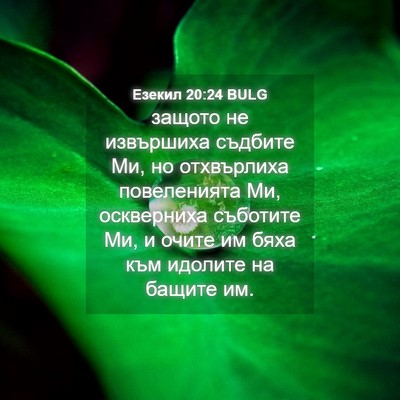 Picture 04 - Езекил 20:24 BULG - защото не извършиха - Bible Verse Picture
