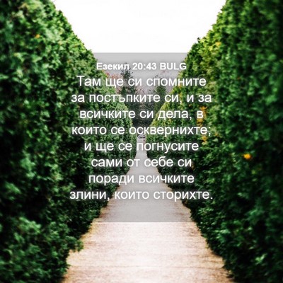 Picture 04 - Езекил 20:43 BULG - Там ще си спомните за - Bible Verse Picture