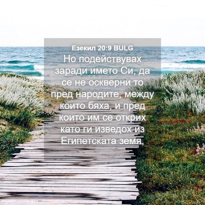 Picture 04 - Езекил 20:9 BULG - Но подействувах заради - Bible Verse Picture