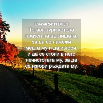 Picture 04 - Езекил 24:11 BULG - Тогава тури котела празен - Bible Verse Picture