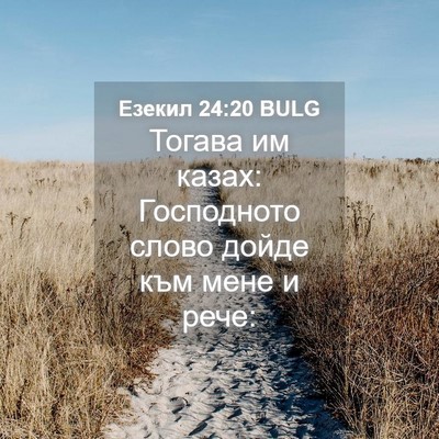 Picture 04 - Езекил 24:20 BULG - Тогава им казах: - Bible Verse Picture