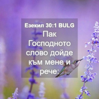 Picture 04 - Езекил 30:1 BULG - Пак Господното слово дойде - Bible Verse Picture