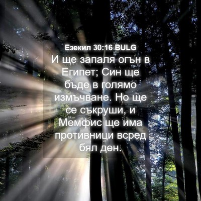 Picture 04 - Езекил 30:16 BULG - И ще запаля огън в Египет; - Bible Verse Picture