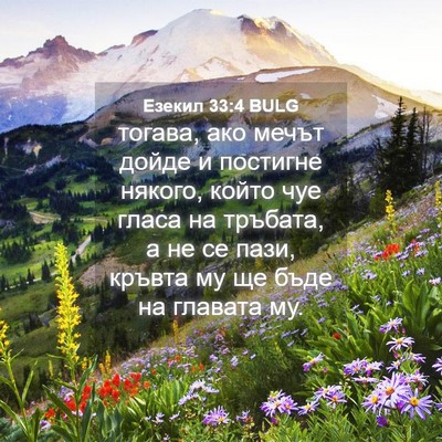 Picture 04 - Езекил 33:4 BULG - тогава, ако мечът дойде и - Bible Verse Picture