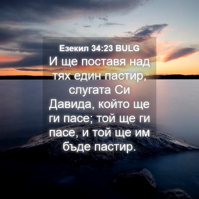 Picture 04 - Езекил 34:23 BULG - И ще поставя над тях един - Bible Verse Picture