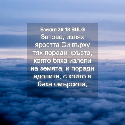 Picture 04 - Езекил 36:18 BULG - Затова, излях яростта Си - Bible Verse Picture