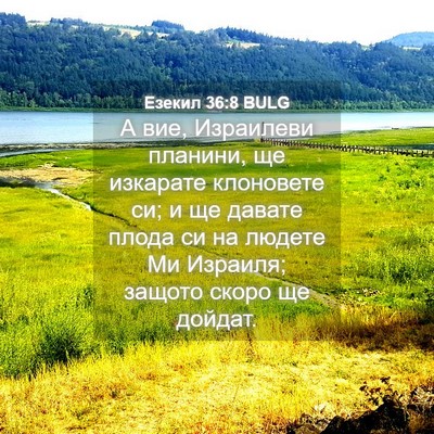 Picture 04 - Езекил 36:8 BULG - А вие, Израилеви планини, - Bible Verse Picture