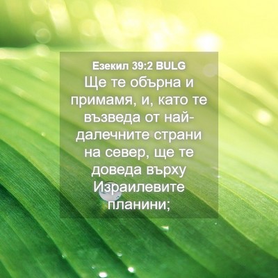 Picture 04 - Езекил 39:2 BULG - Ще те обърна и примамя, и, - Bible Verse Picture