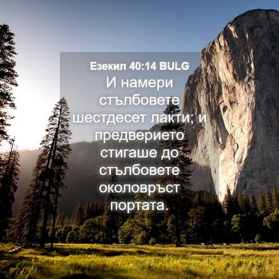 Picture 04 - Езекил 40:14 BULG - И намери стълбовете - Bible Verse Picture