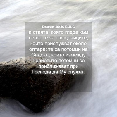 Picture 04 - Езекил 40:46 BULG - а стаята, която гледа към - Bible Verse Picture