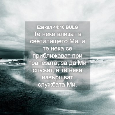 Picture 04 - Езекил 44:16 BULG - Те нека влизат в - Bible Verse Picture