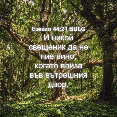 Picture 04 - Езекил 44:21 BULG - И никой свещеник да не пие - Bible Verse Picture