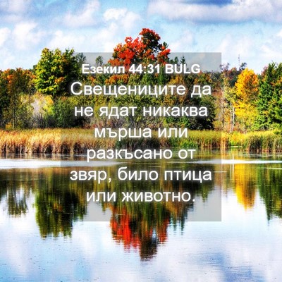 Picture 04 - Езекил 44:31 BULG - Свещениците да не ядат - Bible Verse Picture