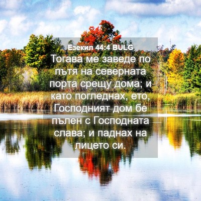 Picture 04 - Езекил 44:4 BULG - Тогава ме заведе по пътя на - Bible Verse Picture