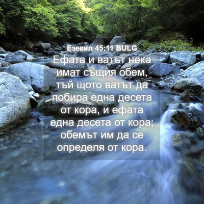 Picture 04 - Езекил 45:11 BULG - Ефата и ватът нека имат - Bible Verse Picture
