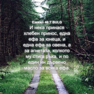 Picture 04 - Езекил 46:7 BULG - И нека принася хлебен - Bible Verse Picture