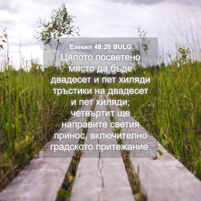 Picture 04 - Езекил 48:20 BULG - Цялото посветено място да - Bible Verse Picture
