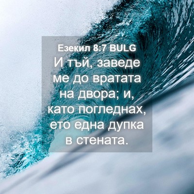 Picture 04 - Езекил 8:7 BULG - И тъй, заведе ме до вратата - Bible Verse Picture