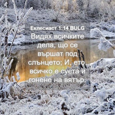 Picture 04 - Еклесиаст 1:14 BULG - Видях всичките дела, що се - Bible Verse Picture