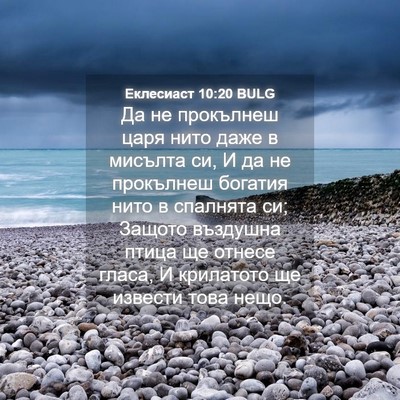 Picture 04 - Еклесиаст 10:20 BULG - Да не прокълнеш царя нито - Bible Verse Picture
