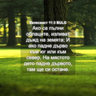 Picture 04 - Еклесиаст 11:3 BULG - Ако са пълни облаците, - Bible Verse Picture