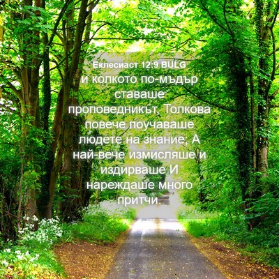 Picture 04 - Еклесиаст 12:9 BULG - и колкото по-мъдър ставаше - Bible Verse Picture