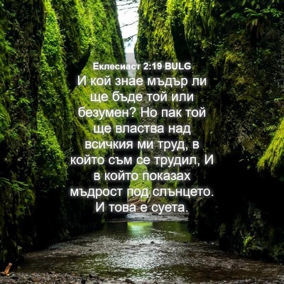 Picture 04 - Еклесиаст 2:19 BULG - И кой знае мъдър ли ще бъде - Bible Verse Picture
