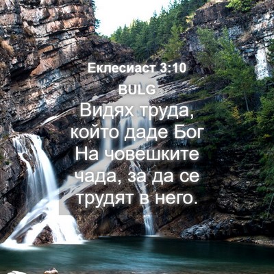 Picture 04 - Еклесиаст 3:10 BULG - Видях труда, който даде Бог - Bible Verse Picture