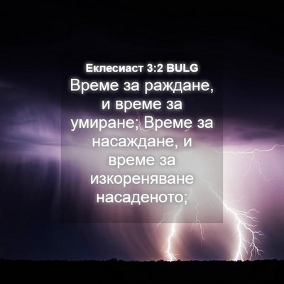 Picture 04 - Еклесиаст 3:2 BULG - Време за раждане, и време - Bible Verse Picture