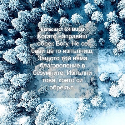Picture 04 - Еклесиаст 5:4 BULG - Когато направиш обрек - Bible Verse Picture