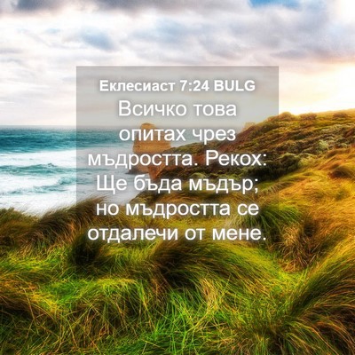 Picture 04 - Еклесиаст 7:24 BULG - Всичко това опитах чрез - Bible Verse Picture