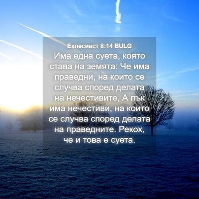 Picture 04 - Еклесиаст 8:14 BULG - Има една суета, която става - Bible Verse Picture