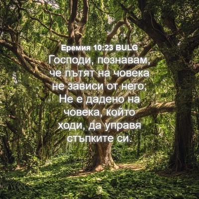 Picture 04 - Еремия 10:23 BULG - Господи, познавам, че пътят - Bible Verse Picture