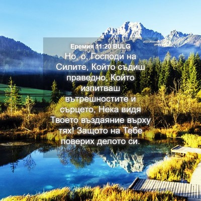 Picture 04 - Еремия 11:20 BULG - Но, о, Господи на Силите, - Bible Verse Picture