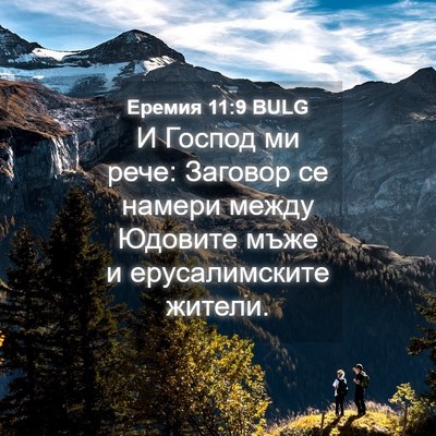 Picture 04 - Еремия 11:9 BULG - И Господ ми рече: Заговор - Bible Verse Picture