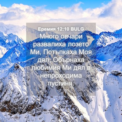 Picture 04 - Еремия 12:10 BULG - Много овчари развалиха - Bible Verse Picture