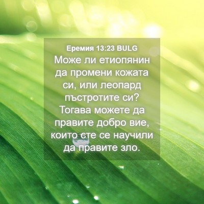 Picture 04 - Еремия 13:23 BULG - Може ли етиопянин да - Bible Verse Picture