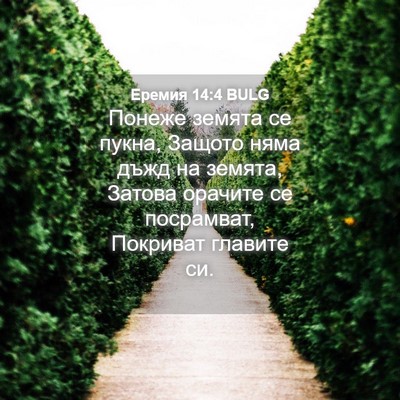 Picture 04 - Еремия 14:4 BULG - Понеже земята се пукна, - Bible Verse Picture