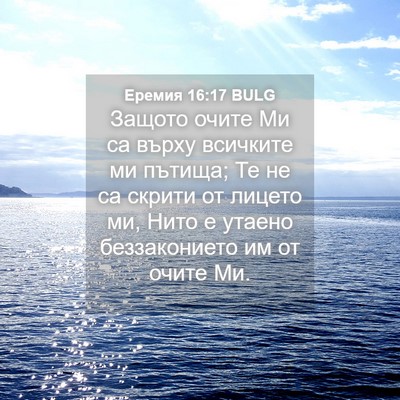 Picture 04 - Еремия 16:17 BULG - Защото очите Ми са върху - Bible Verse Picture