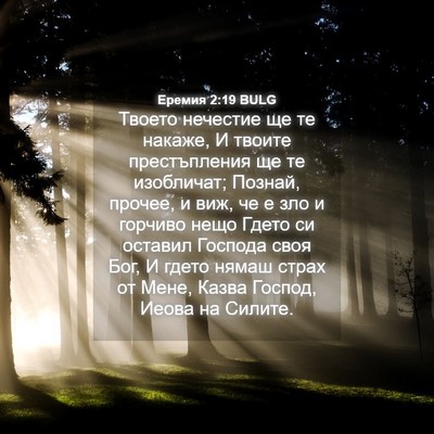 Picture 04 - Еремия 2:19 BULG - Твоето нечестие ще те - Bible Verse Picture