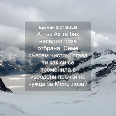 Picture 04 - Еремия 2:21 BULG - А пък Аз те бях насадил - Bible Verse Picture