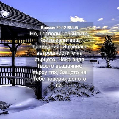 Picture 04 - Еремия 20:12 BULG - Но, Господи на Силите, - Bible Verse Picture