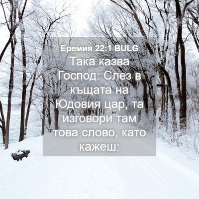Picture 04 - Еремия 22:1 BULG - Така казва Господ: Слез в - Bible Verse Picture