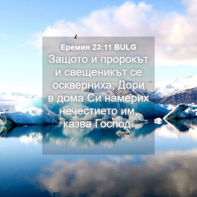 Picture 04 - Еремия 23:11 BULG - Защото и пророкът и - Bible Verse Picture