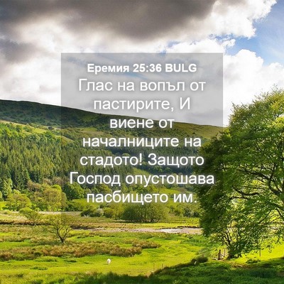 Picture 04 - Еремия 25:36 BULG - Глас на вопъл от пастирите, - Bible Verse Picture