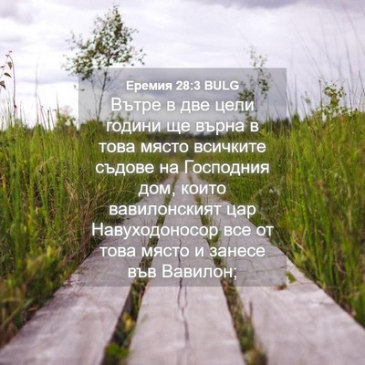 Picture 04 - Еремия 28:3 BULG - Вътре в две цели години ще - Bible Verse Picture